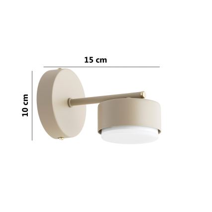 Brilagi - LED RBG+CCT Stmívatelná nástěnná lampa MONO 1xGX53/14W/230V 2700-6500K Wi-Fi Tuya béžová
