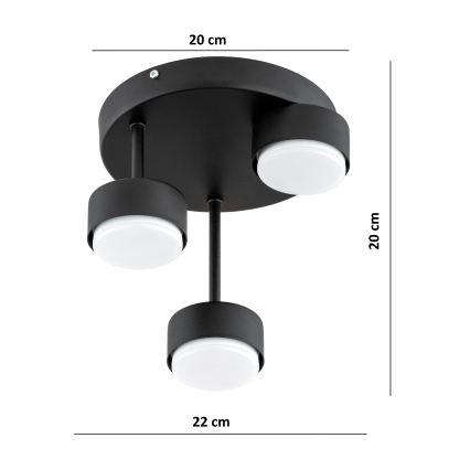 Brilagi - LED RBG+CCT Stmívatelný přisazený lustr MONO 3xGX53/14W/230V 2700-6500K Wi-Fi Tuya černá