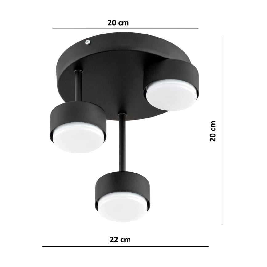 Brilagi - LED RBG+CCT Stmívatelný přisazený lustr MONO 3xGX53/14W/230V 2700-6500K Wi-Fi Tuya černá