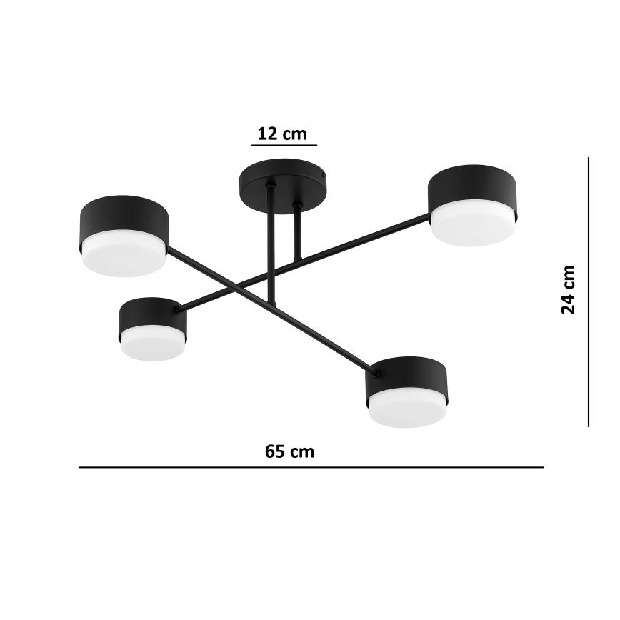Brilagi - LED RGB+CCT Stmívatelný přisazený lustr MONO 4xGX53/14W/230V 2700-6500K Wi-Fi Tuya černá