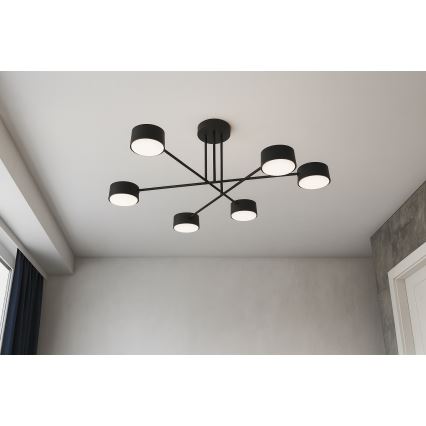 Brilagi - LED RGB+CCT Stmívatelný přisazený lustr MONO 6xGX53/14W/230V 2700-6500K Wi-Fi Tuya černá