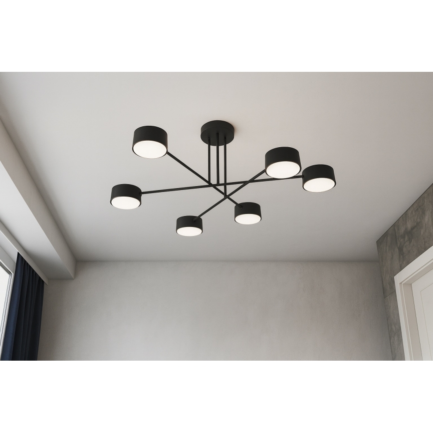 Brilagi - LED RGB+CCT Stmívatelný přisazený lustr MONO 6xGX53/14W/230V 2700-6500K Wi-Fi Tuya černá