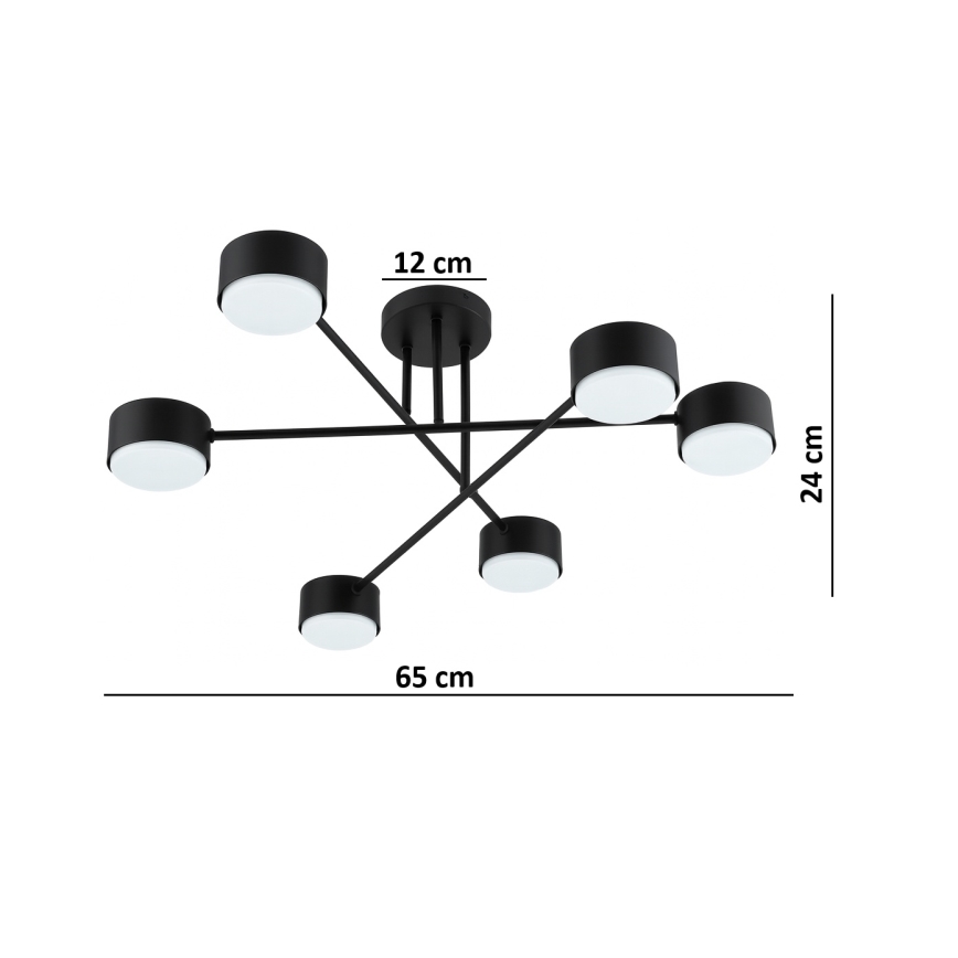 Brilagi - LED RGB+CCT Stmívatelný přisazený lustr MONO 6xGX53/14W/230V 2700-6500K Wi-Fi Tuya černá