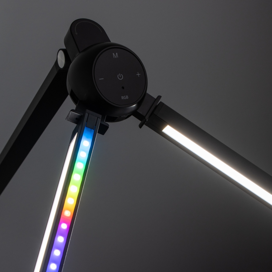 Brilagi - LED RGBTW Stmívatelná dotyková stolní lampa s klipem VARIO LED/18W/230V 3000-6500K CRI 96 černá