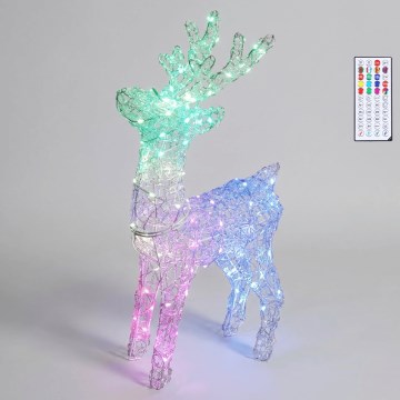 BRILAGI - LED RGBIC Stmívatelná venkovní vánoční dekorace LED/9W/230V 120 cm IP44 sob + dálkové ovládání