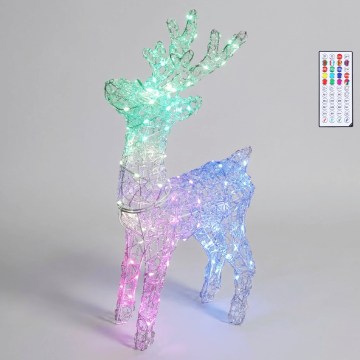 BRILAGI - LED RGBIC Venkovní vánoční dekorace LED/6W/230V 90 cm IP44 sob + dálkové ovládání