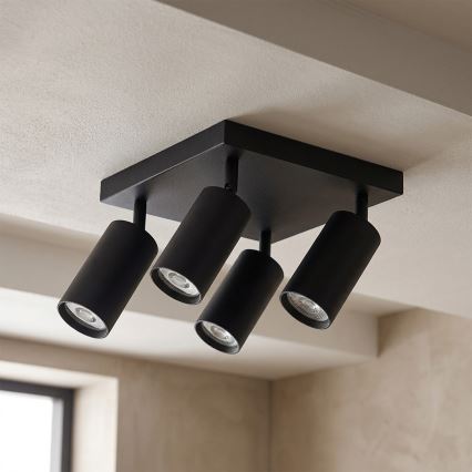 Brilagi - LED RGBW Stmívatelné bodové svítidlo SELE SQUARE 4xGU10/6,5W/230V 2700-6500K černá