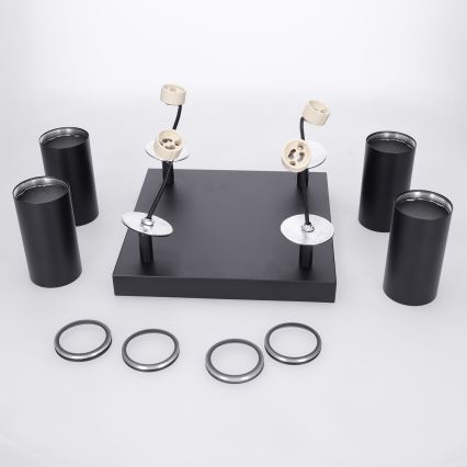 Brilagi - LED RGBW Stmívatelné bodové svítidlo SELE SQUARE 4xGU10/6,5W/230V 2700-6500K černá