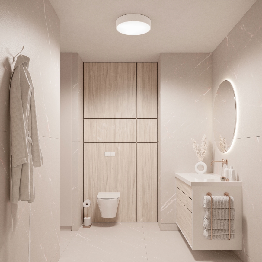 BRILAGI - LED RGBW Stmívatelné koupelnové stropní svítidlo CLARE 2xE27/12W/230V 2700-6500K pr. 30 cm IP54 bílá