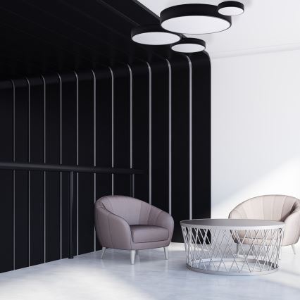 Brilagi - LED RGBW Stmívatelné koupelnové stropní svítidlo CLARE 2xE27/9W/230V 2700-6500K pr. 30 cm IP54 Wi-Fi černá