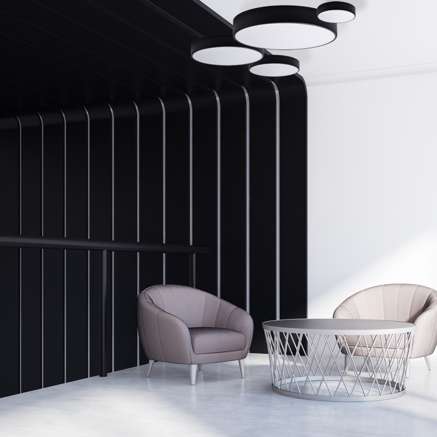 Brilagi - LED RGBW Stmívatelné koupelnové stropní svítidlo CLARE 2xE27/9W/230V 2700-6500K pr. 30 cm IP54 Wi-Fi černá