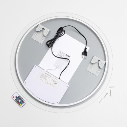 Brilagi - LED RGBW Koupelnové vyhřívané zrcadlo CLARA PRO LED/19W/230V pr. 60 cm IP44 CRI 90 stmívatelné + CCT + dálkové ovládání