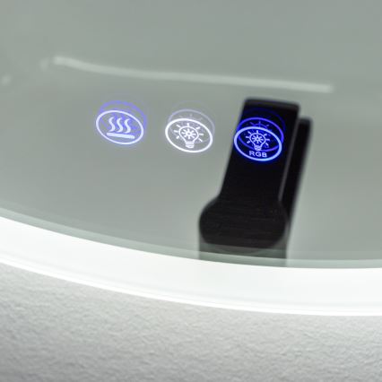 Brilagi - LED RGBW Koupelnové vyhřívané zrcadlo CLARA PRO LED/18,5W/230V pr. 60 cm IP44 CRI 90 stmívatelné + CCT
