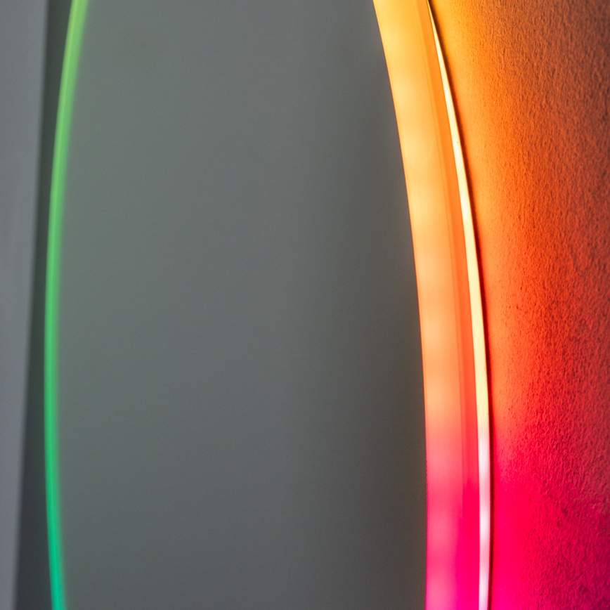 Brilagi - LED RGBW Koupelnové vyhřívané zrcadlo CLARA PRO LED/18,5W/230V pr. 60 cm IP44 CRI 90 stmívatelné + CCT