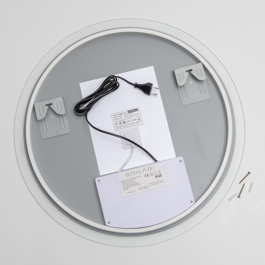 Brilagi - LED RGBW Koupelnové vyhřívané zrcadlo CLARA PRO LED/18,5W/230V pr. 60 cm IP44 CRI 90 stmívatelné + CCT