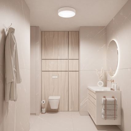 Brilagi - LED RGBW Stmívatelné koupelnové stropní svítidlo CLARE 3xE27/9W/230V 2700-6500K pr. 40 cm IP54 Wi-Fi bílá