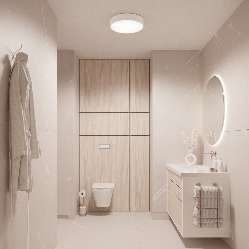 Brilagi - LED RGBW Stmívatelné koupelnové stropní svítidlo CLARE 3xE27/9W/230V 2700-6500K pr. 40 cm IP54 Wi-Fi bílá