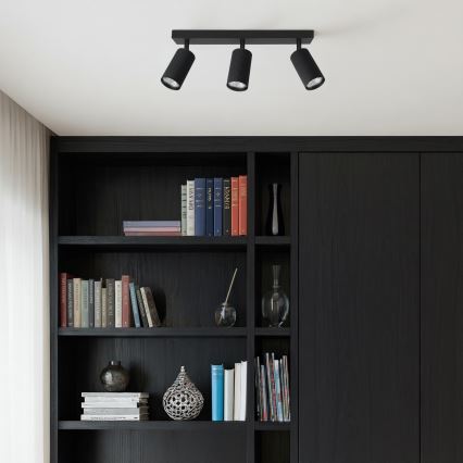 Brilagi - LED RGBW Stmívatelné bodové svítidlo SELE MODERN 3xGU10/6W/230V 3000K černá + dálkové ovládání
