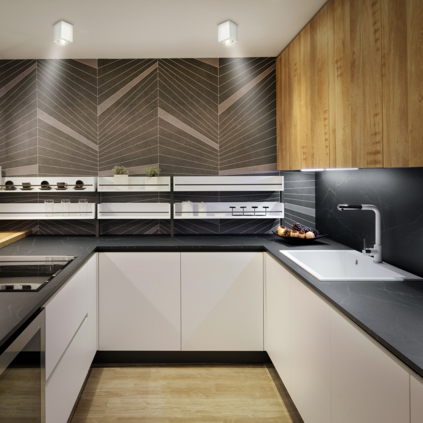 Brilagi - LED RGBW Stmívatelné bodové svítidlo MIA 1xGU10/6W/230V 3000K 100x80 mm bílá + dálkové ovládání