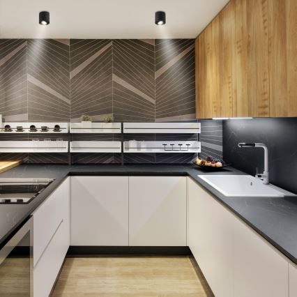 Brilagi - LED RGBW Stmívatelné bodové svítidlo MIA 1xGU10/6W/230V 3000K 84x80 mm černá + dálkové ovládání