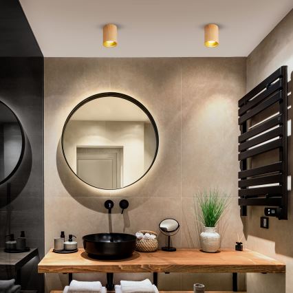 Brilagi - LED RGBW Stmívatelné bodové svítidlo TRINE 1xGU10/30W/230V 3000K Wi-Fi dekor dubu