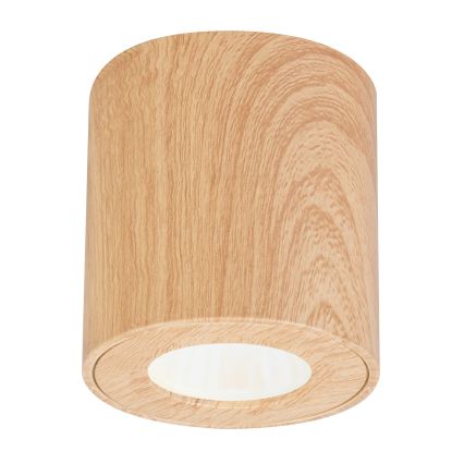 Brilagi - LED RGBW Stmívatelné koupelnové svítidlo MIA 1xGU10/4,8W/230V 3000K 84x80 mm dekor dubu IP44 + dálkové ovládání