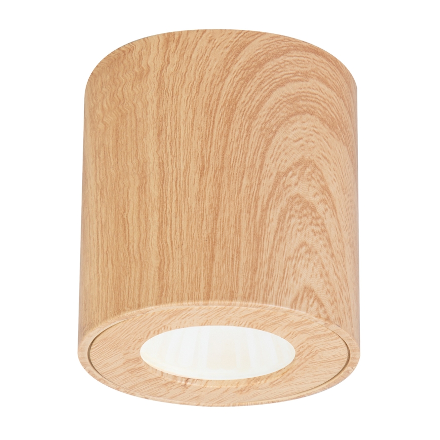 Brilagi - LED RGBW Stmívatelné koupelnové svítidlo MIA 1xGU10/4,8W/230V 3000K 84x80 mm dekor dubu IP44 + dálkové ovládání