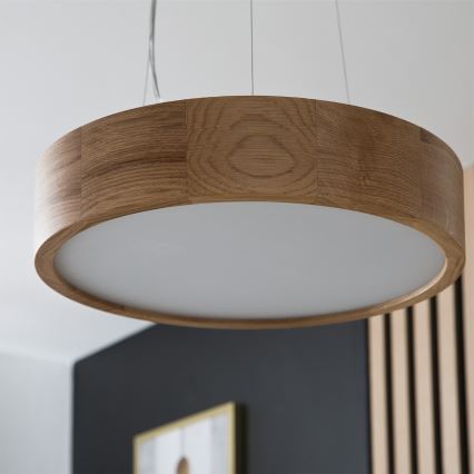 Brilagi - LED RGBW Stmívatelný lustr na lanku CARVALHO 2xE27/9W/230V 2700-6500K Wi-Fi dub pr. 37 cm