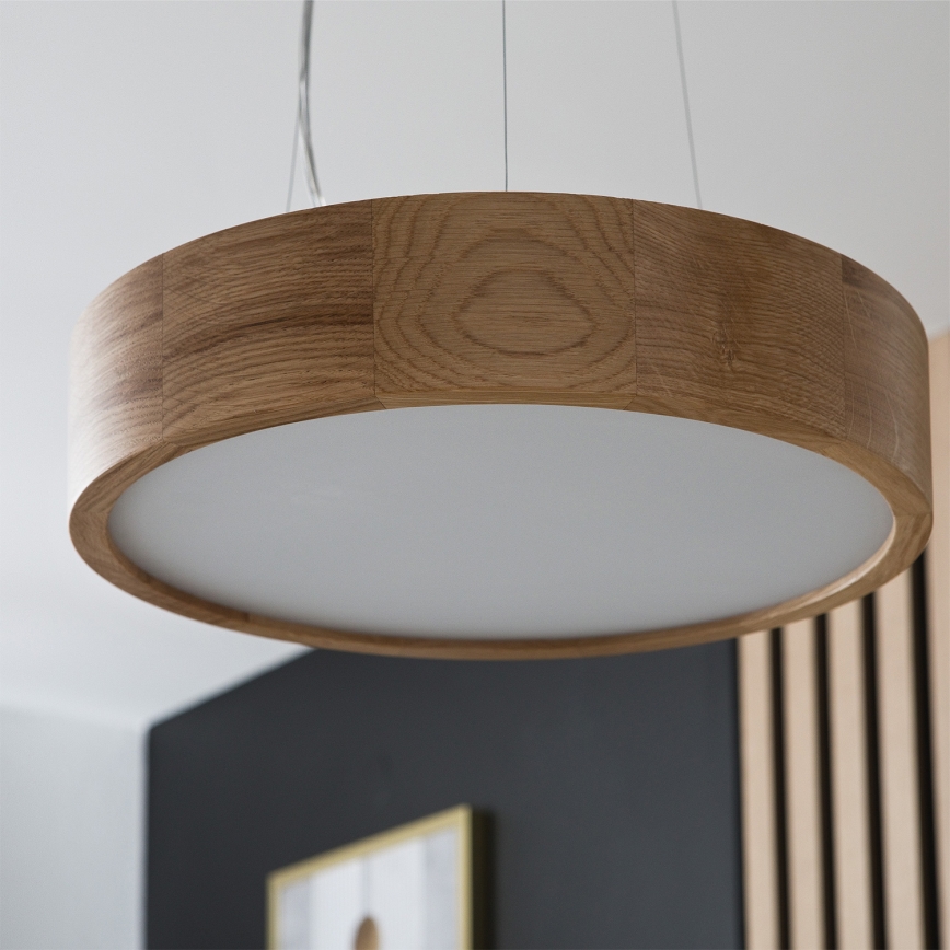 Brilagi - LED RGBW Stmívatelný lustr na lanku CARVALHO 2xE27/9W/230V 2700-6500K Wi-Fi dub pr. 37 cm