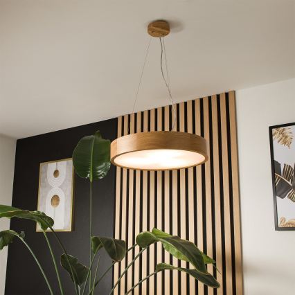 Brilagi - LED RGBW Stmívatelný lustr na lanku CARVALHO 3xE27/15W/230V 2700-6500K Wi-Fi dub pr. 47,5 cm