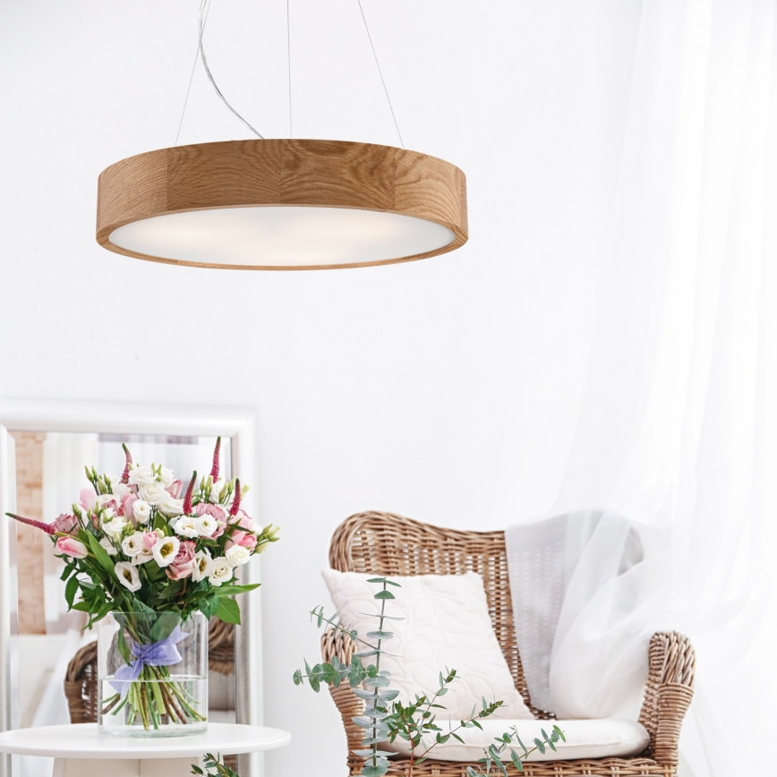 Brilagi - LED RGBW Stmívatelný lustr na lanku CARVALHO 3xE27/9W/230V 2700-6500K Wi-Fi dub pr. 47,5 cm