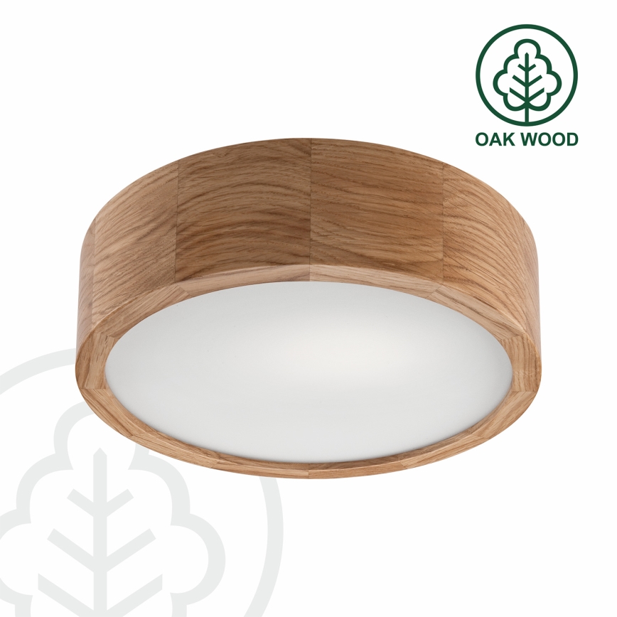 Brilagi - LED RGBW Stmívatelné stropní svítidlo CARVALHO 1xE27/9W/230V 2700-6500K Wi-Fi dub pr. 27,5 cm
