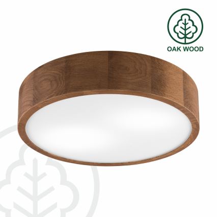 Brilagi - LED RGBW Stmívatelné stropní svítidlo CARVALHO 2xE27/15W/230V 2700-6500K Wi-Fi dub pr. 37,5 cm