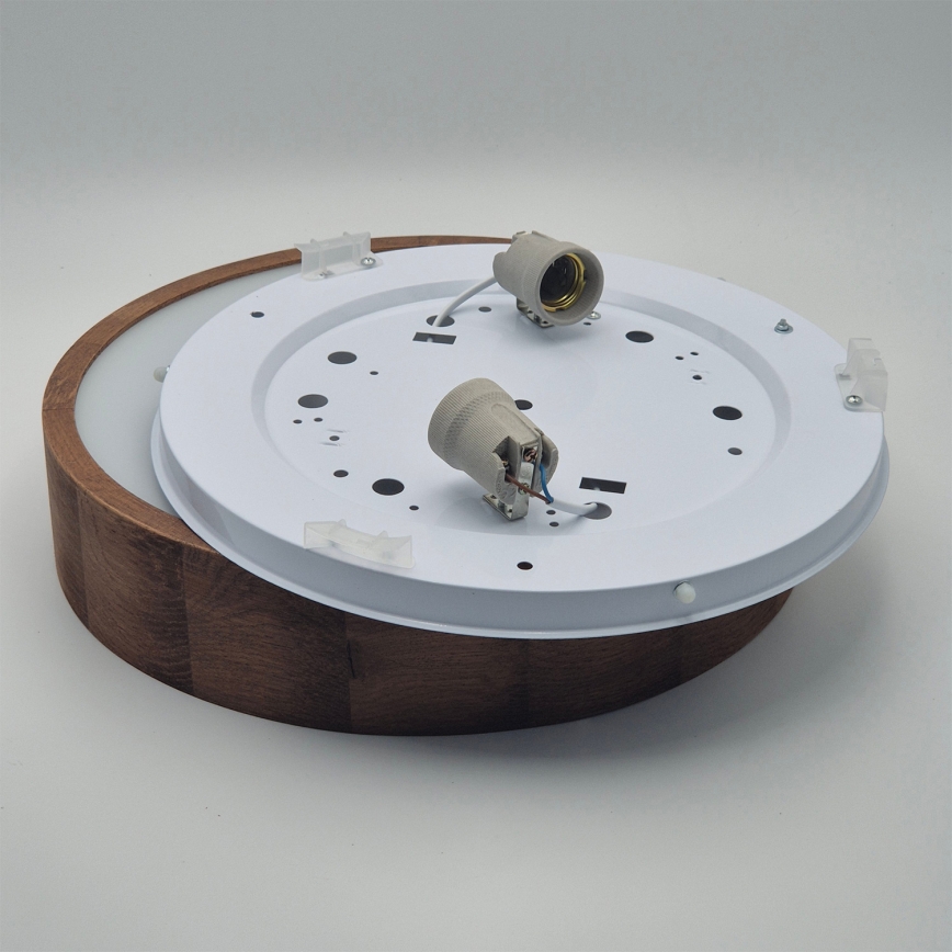 Brilagi - LED RGBW Stmívatelné stropní svítidlo CARVALHO 2xE27/15W/230V 2700-6500K Wi-Fi dub pr. 37,5 cm