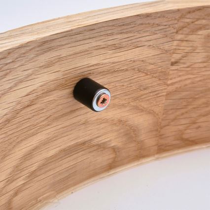 Brilagi - LED RGBW Stmívatelné stropní svítidlo CARVALHO 2xE27/9W/230V 2700-6500K Wi-Fi dub pr. 37,5 cm