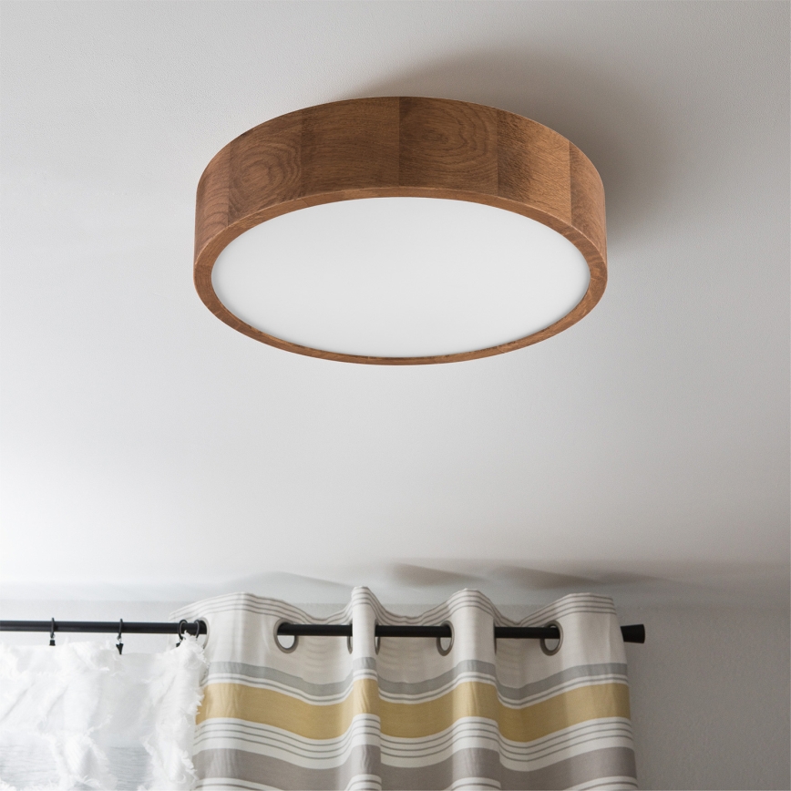 Brilagi - LED RGBW Stmívatelné stropní svítidlo CARVALHO 2xE27/9W/230V 2700-6500K Wi-Fi dub pr. 37,5 cm