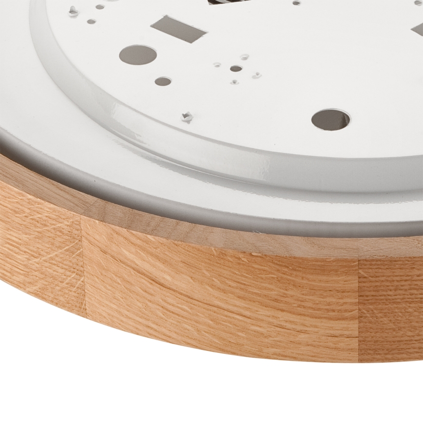 Brilagi - LED RGBW Stmívatelné stropní svítidlo CARVALHO SLIM 2xE27/15W/230V 2700-6500K Wi-Fi dub pr. 37 cm