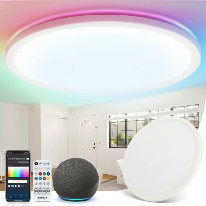 Brilagi - LED RGBW Stmívatelné stropní svítidlo VIBE LED/24W/230V 3000-6500K pr. 26 cm bílá + dálkové ovládání