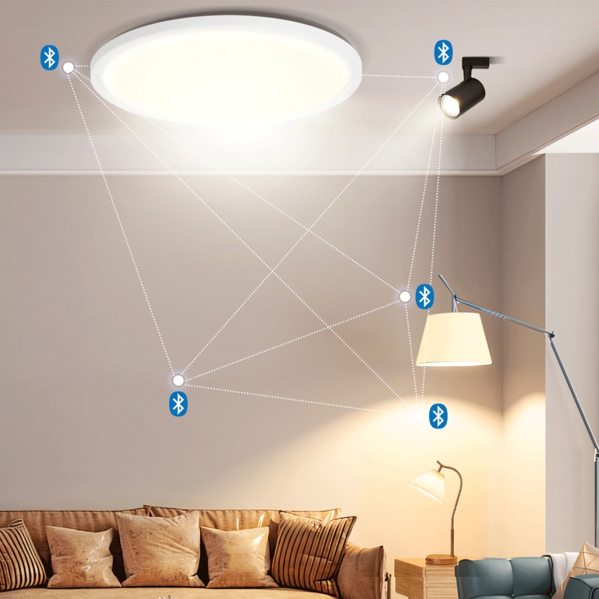 Brilagi - LED RGBW Stmívatelné stropní svítidlo VIBE LED/24W/230V 3000-6500K pr. 26 cm bílá + dálkové ovládání