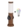 Brilagi - LED RGBW Stmívatelná venkovní lampa se 2 zásuvkami 1xE27/9W/230V 2700-6500K IP44 40 cm hnědá