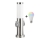 Brilagi - LED RGBW Stmívatelná venkovní lampa se 2 zásuvkami 1xE27/9W/230V 2700-6500K IP44 40 cm matný chrom