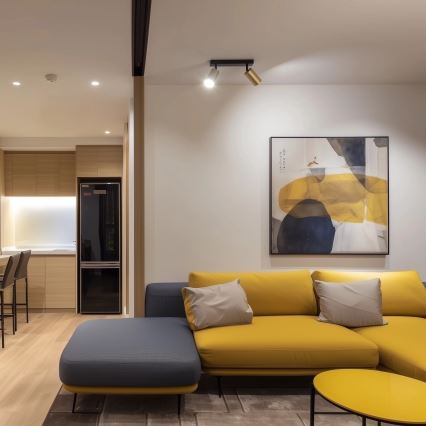 Brilagi - LED RGBW Stmívatelné bodové svítidlo SELE GOLDEN 2xGU10/4,8W/230V 3000K černá/zlatá + dálkové ovládání