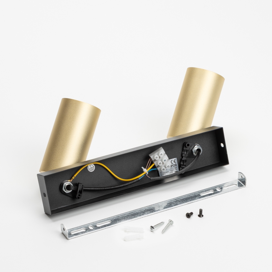 Brilagi - LED RGBW Stmívatelné bodové svítidlo SELE GOLDEN 2xGU10/4,8W/230V 3000K černá/zlatá + dálkové ovládání