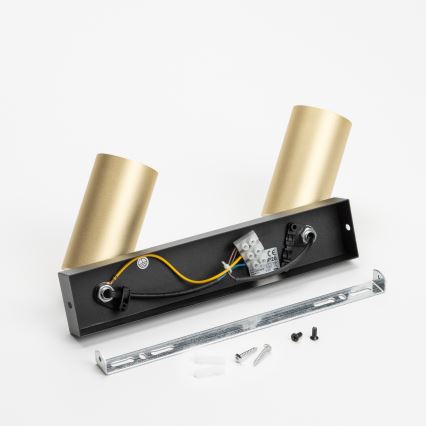 Brilagi - LED RGBW Stmívatelné bodové svítidlo SELE GOLDEN 2xGU10/6W/230V 3000K černá/zlatá + dálkové ovládání