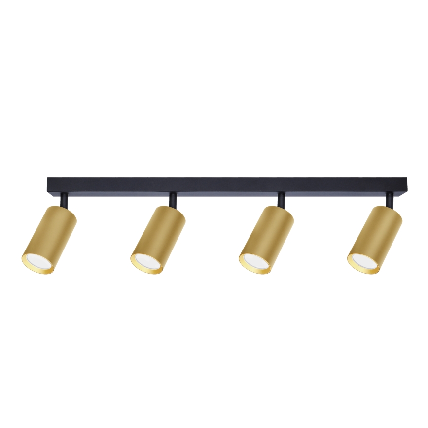 Brilagi - LED RGBW Stmívatelné bodové svítidlo SELE GOLDEN 4xGU10/6W/230V 3000K černá/zlatá + dálkové ovládání