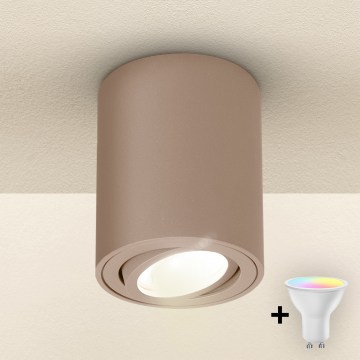 Brilagi - LED RGBW Stmívatelné bodové svítidlo MIA 1xGU10/30W/230V 3000K Wi-Fi 100x80 mm béžová