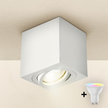 Brilagi - LED RGBW Stmívatelné bodové svítidlo MIA 1xGU10/4,8W/230V 3000K 84x80 mm bílá + dálkové ovládání