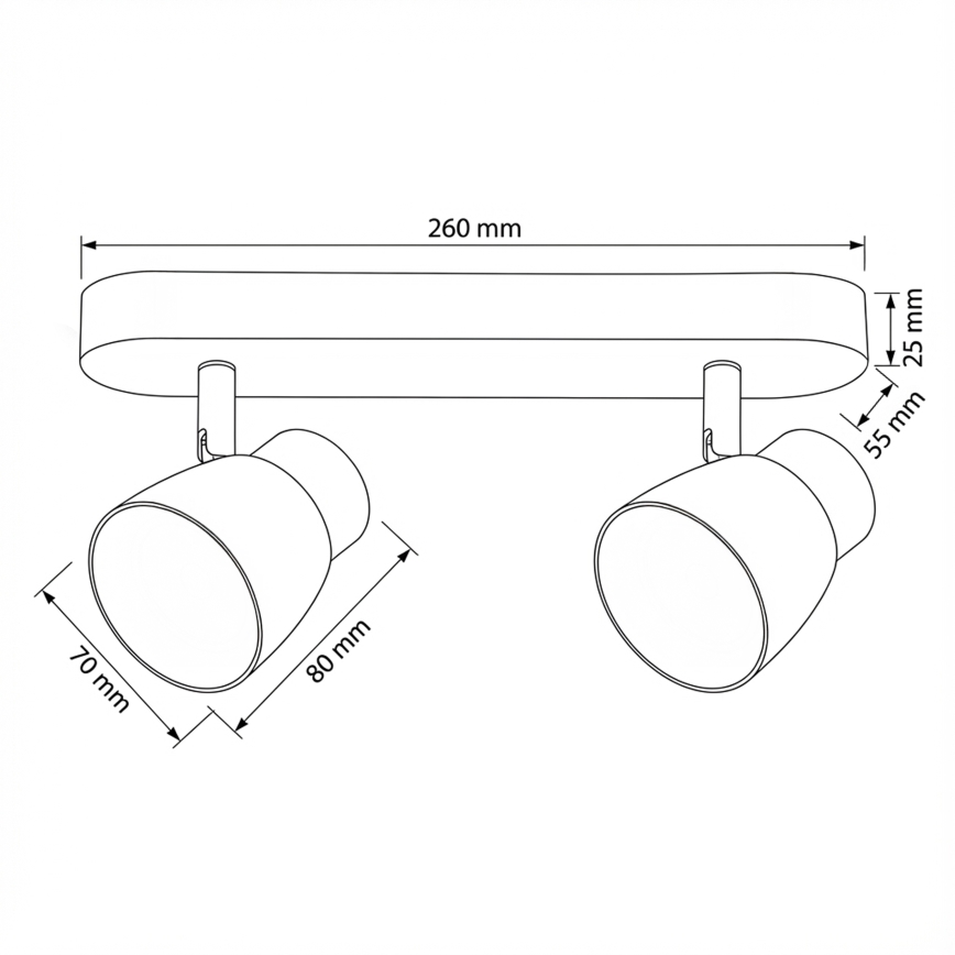 Brilagi - LED RGBW Stmívatelné bodové svítidlo NUGGET 2xGU10/6W/230V 2700-6500K Wi-Fi černá/zlatá