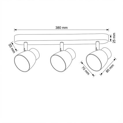 Brilagi - LED RGBW Stmívatelné bodové svítidlo NUGGET 3xGU10/4,8W/230V černá/zlatá