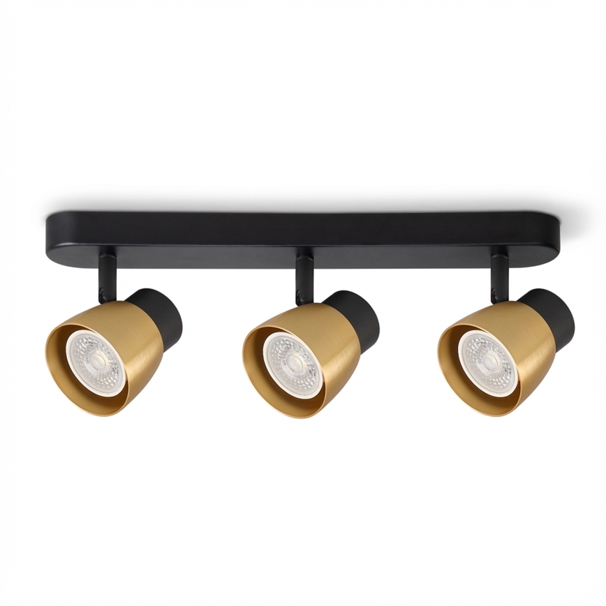 Brilagi - LED RGBW Stmívatelné bodové svítidlo NUGGET 3xGU10/6W/230V černá/zlatá